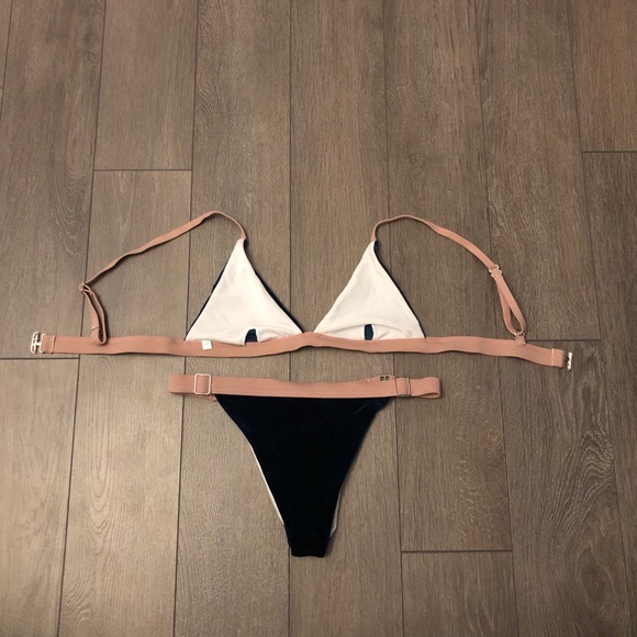 Zaful Velvet Triangle Bikini - Picture 4 of 7